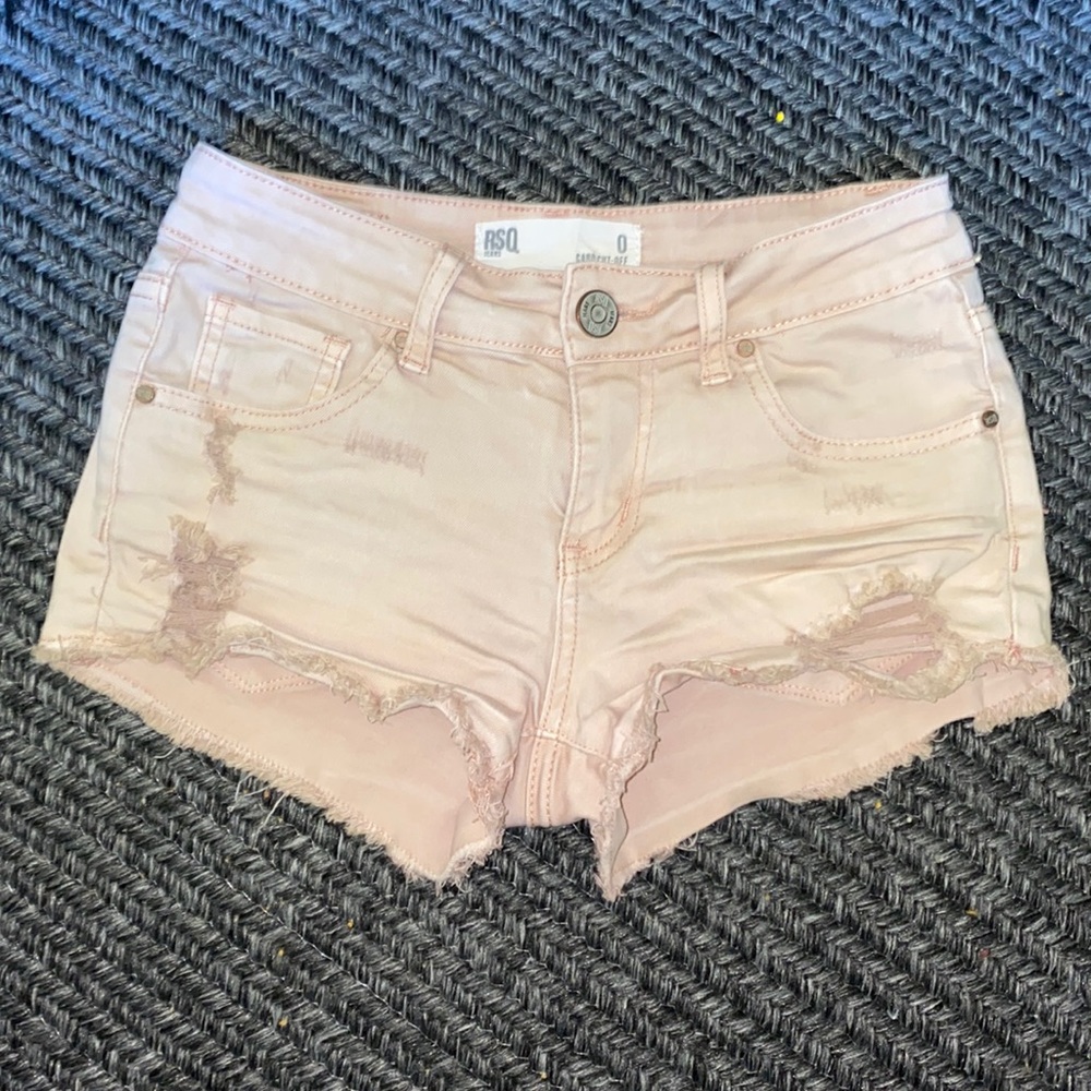 RSQ light pink jean shorts